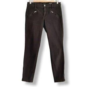 CLUB MONACO / Skinny Crop Black Jeans Ankle Zip Sz 6